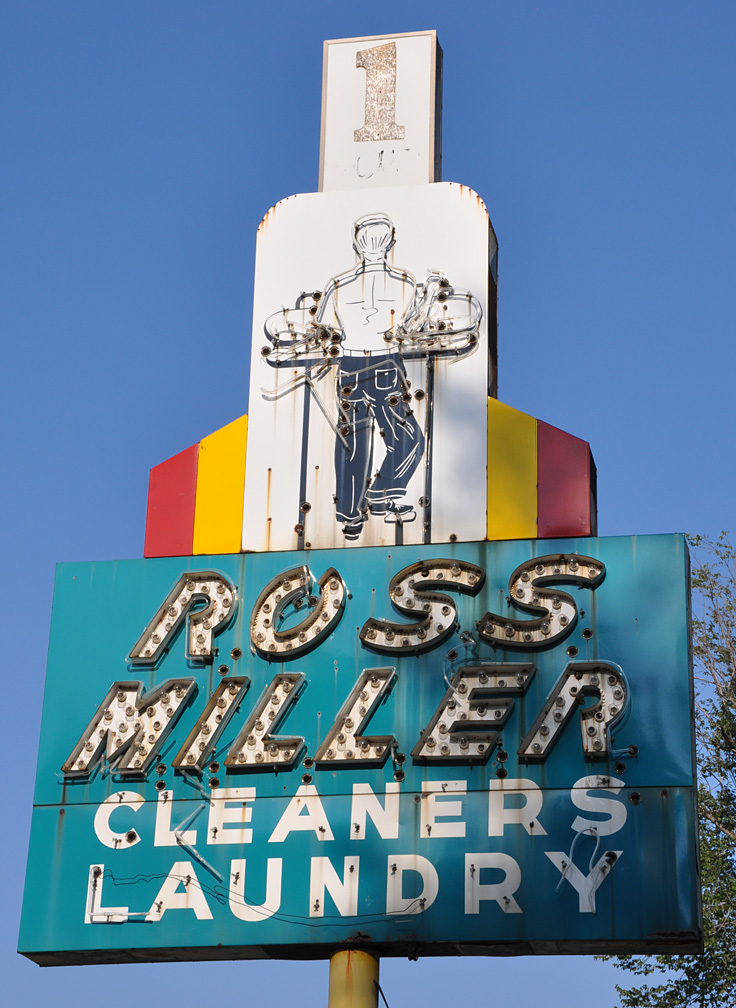 Ross Miller Cleaners - Laundry, Neon sign